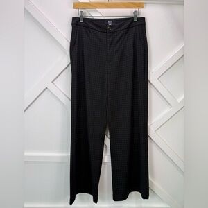 KUT From The Kloth Plaid Wide Leg Trouser Pants Black Brown Size 4